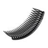 Black Plastic 24 Teeth Hair Comb Clip Clamp 2 Pcs for Lady Girls