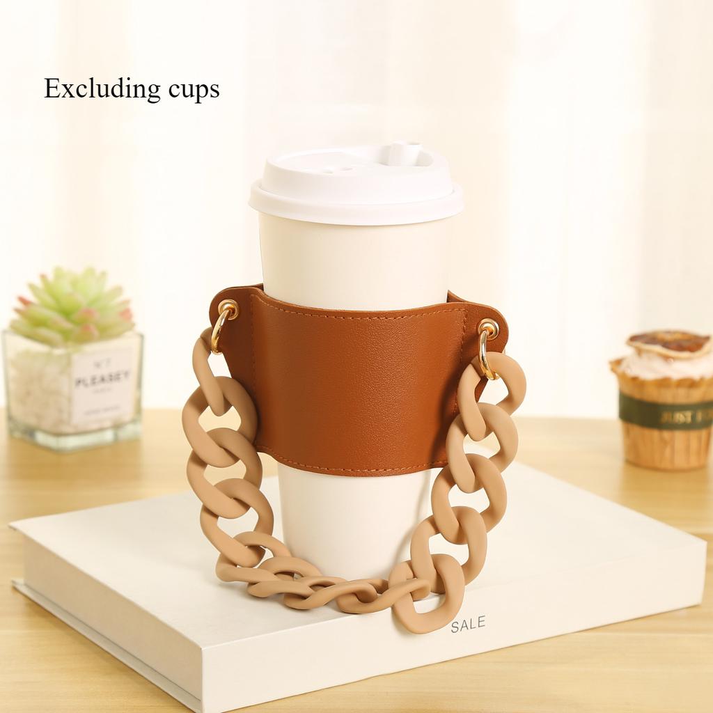 Reutilizabil cu Lanț Călătorie Eco-friendly Husă Geantă pentru Băutură Mânecă pentru Cafea Husă pentru Sticlă Suport pentru Pahar