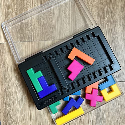 GIGAMIC KATAMINO Pocket [Official Japanese Distributor] Puzzle Game, Tabletop Game, Educational Toy, Brain Training for Kids, France