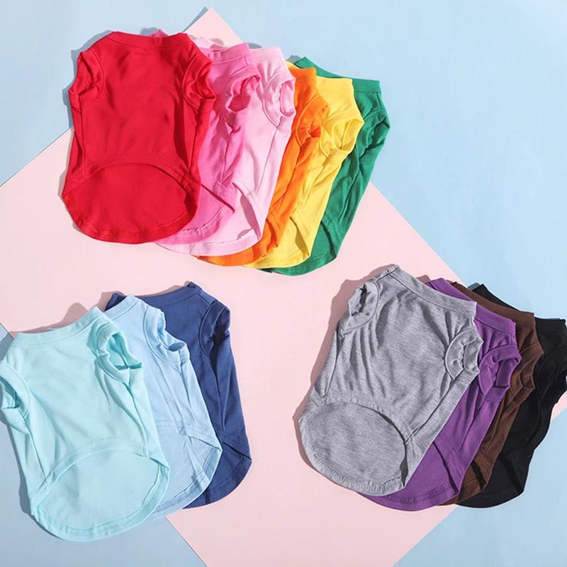 Magliette per Cani in Puro Cotone Abbigliamento Vuoto per Cuccioli Cani Piccoli Medi Grandi T-shirt Morbida Sottile Gilet per Cani Magliette Intime per Gatti