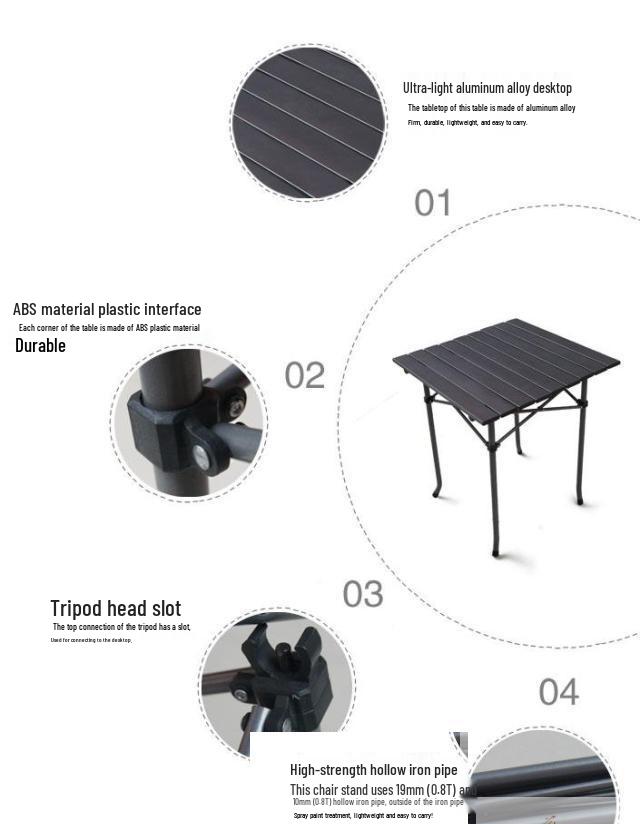 Portable Aluminum Mesh Folding Outdoor Table