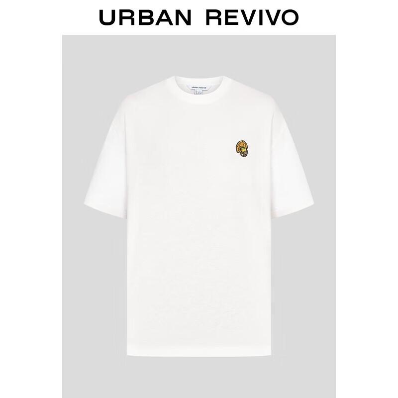UR Men s Embroidered Cotton Round Neck T-Shirt XS