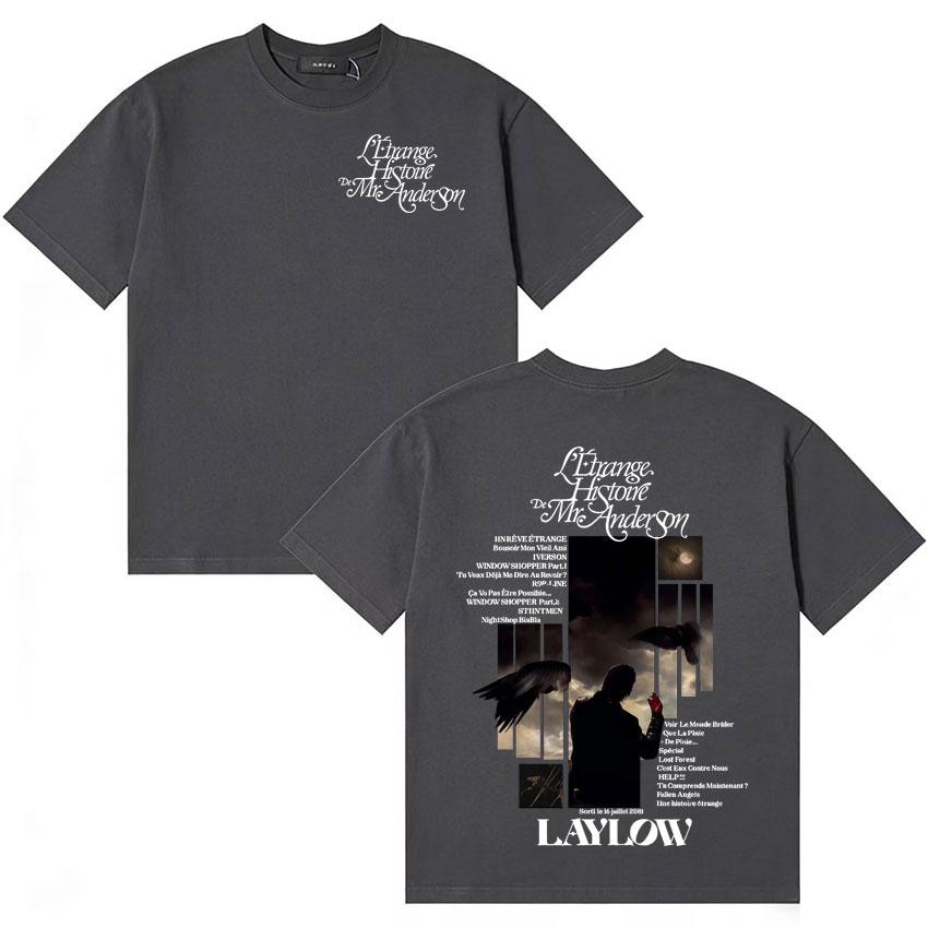 Rapper Laylow Album Letrange Histoire De Mranderson T Shirt Unisex Women High Quality Tshirt Classic Casual Short Sleeve Tshirts