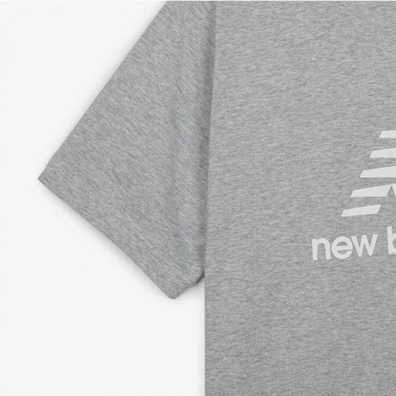 New Balance STacked Logo T shirT Grey mT41502ag