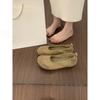 French flat-soled evening breeze gentle shoes versatile and not tired feet soft leather grandma shoes one foot split-toed ballet single shoes women