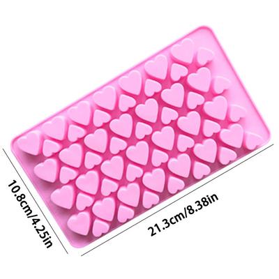1 Stück, herzförmige Silikon-Schokoladenform mit 55/56 Mulden – perfekt für die Herstellung von Mini-Liebes-Fondant-Süßigkeiten und Backutensilien.