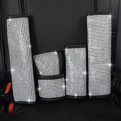 Bling Bling Strass Kristall Autositzgurtbezug Schulterpolster Auto Schalthebel Handbremsbezüge Autoinnenzubehör