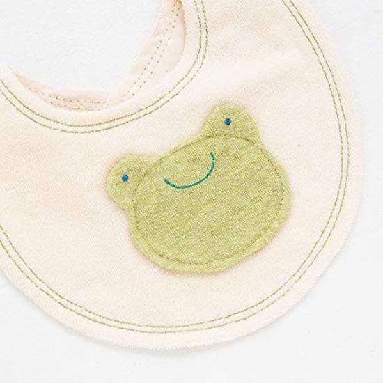 Pompkins BABY Organic Cotton Mini Made In Japan Y-1357 100% [Frog Series] Bib,