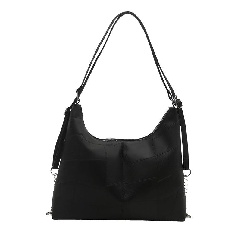 

Нишевая простая сумка через плечо большой емкости, большая сумка через плечо, женская новая мода для отдыха и поездок на работу, сумка-тоут, сумка прилив чёрный