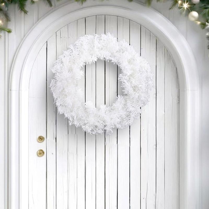 40cm/50cm Christmas Artificial Wreath Door Hanging Simulation Garlands for Inviting Holiday Christmas Setting Decors