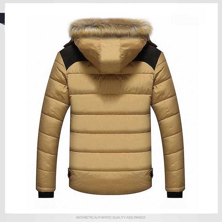 Warm Overcoat Outerwear Thick Winter New Men Warm Jacket Coats Fur Collar Hooded Parka Down Jackets