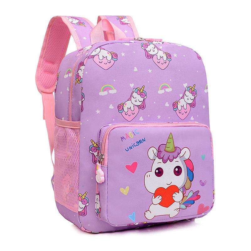 Adorable Unisex Nylon Cartoon School Backpack Breathable Modern Trendy Design