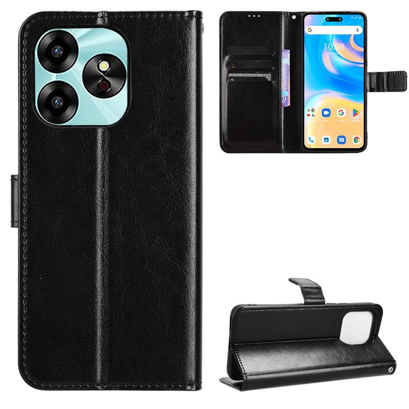 Youmi Umidigi G6 5G Leather Flip Case with Card Slot & Lanyard - Crazy Horse Pattern