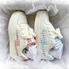 Summer Grid Design Blue Lightning Bread Shoes Original Couple Skateboard Breathable Board Shoes