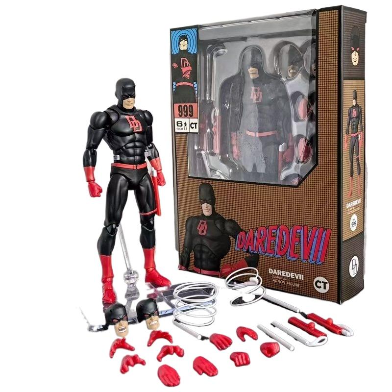 Anime Mafex 223 Comic-Version Daredevil Schwarz Artikulierte Actionfiguren Sammlermodell Statue Spielzeug Schreibtischverzierung Jungen Geschenke