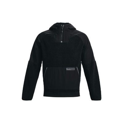 Giacca con cappuccio e mezza zip Mission Training Warm-Up Uomo Capispalla Nero 1366094-001
