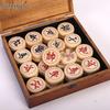 Sheng Lv Solid Wood Chinese Chess Set with Leather Board & Beginner's Guide