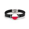 World Cup Country Flags Leather Bracelet Bangle - European Cup Flag Design Jewelry