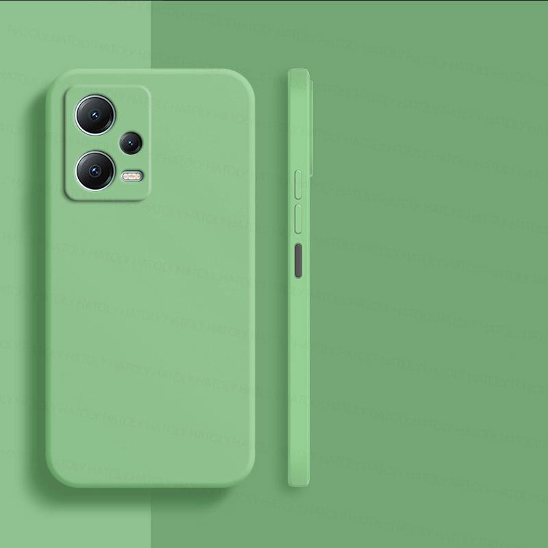

Для Xiaomi Redmi Note 12 5G чехол Xiaomi Redmi Note 12 Pro Plus 5G чехол оригинальный TPU противоударный жидкий силиконовый чехол для задней панели телефона Note 12 4G Global зелёный