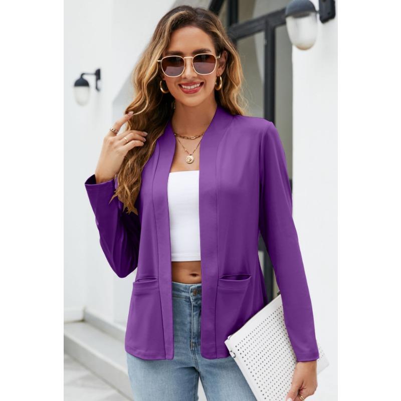 

VEZFAA Женская мода Повседневная весна-осень Однотонный принт Длинный рукав Поло воротник блузки и рубашки XXXXXL