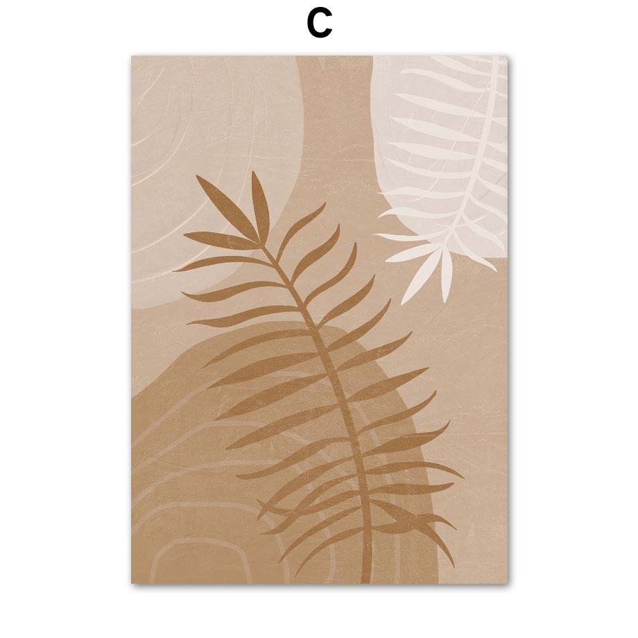Boho Leaf Vase Sun Moon Rainbow Abstract Posters And Prints Canvas Painting Nordic Wall Art Pictures Living Room Home Decor