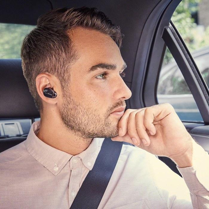 Sony WF-1000X Wireless Noise Cancelling Earbuds: Alexa Enabled, Bluetooth, with Mic, 2017 Model, Black WF-1000X B