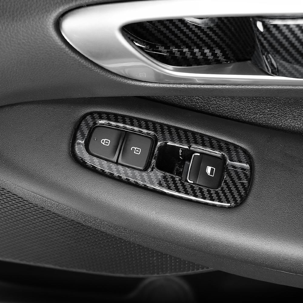 For Hyundai Sonata 2025 2026 Car Tuning Carbon Fiber ABS Car Armrest Window Button Cover Door Panel Trim Accessories LHD