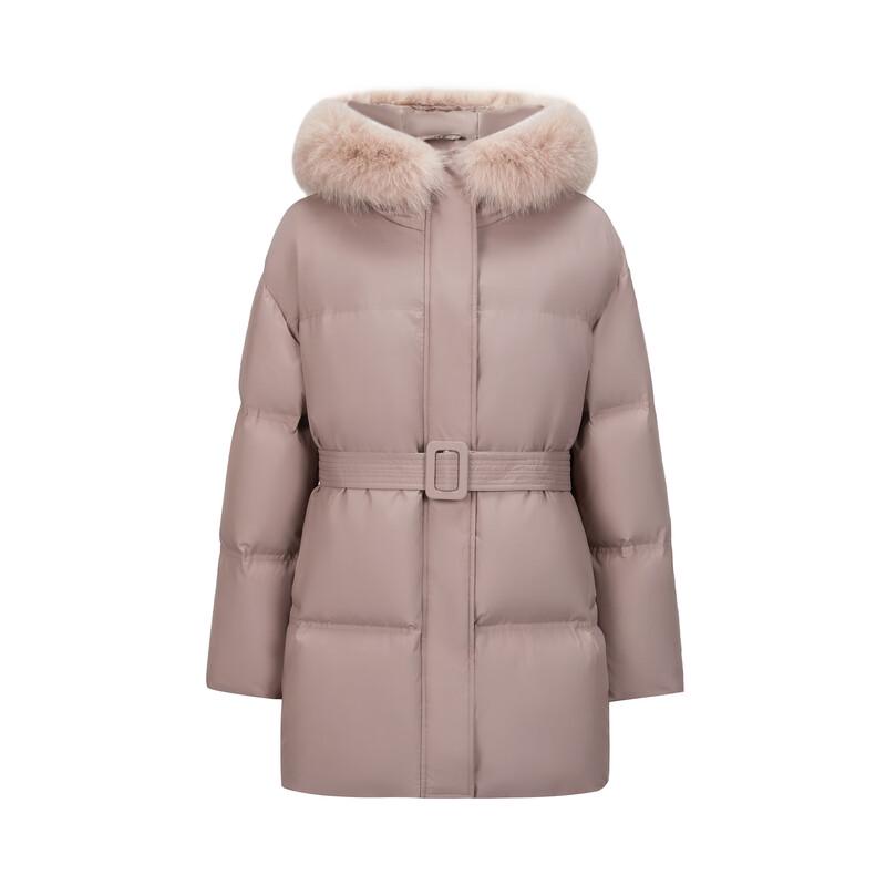 JUZI Annakou Women's Puffy Duck Down Jacket with Fur Collar