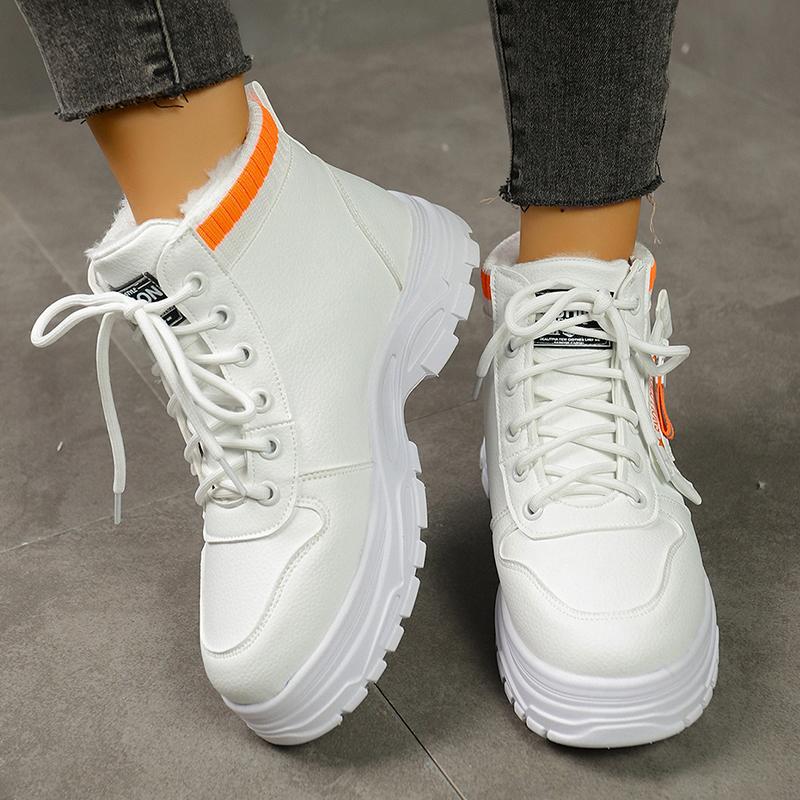 Fashion Women's Winter Warm Snow Boots Thick Sole Non Slip Sports Cotton Shoes Woman Plus Size Fashion Thickened Plush Ankle Botas Mujer