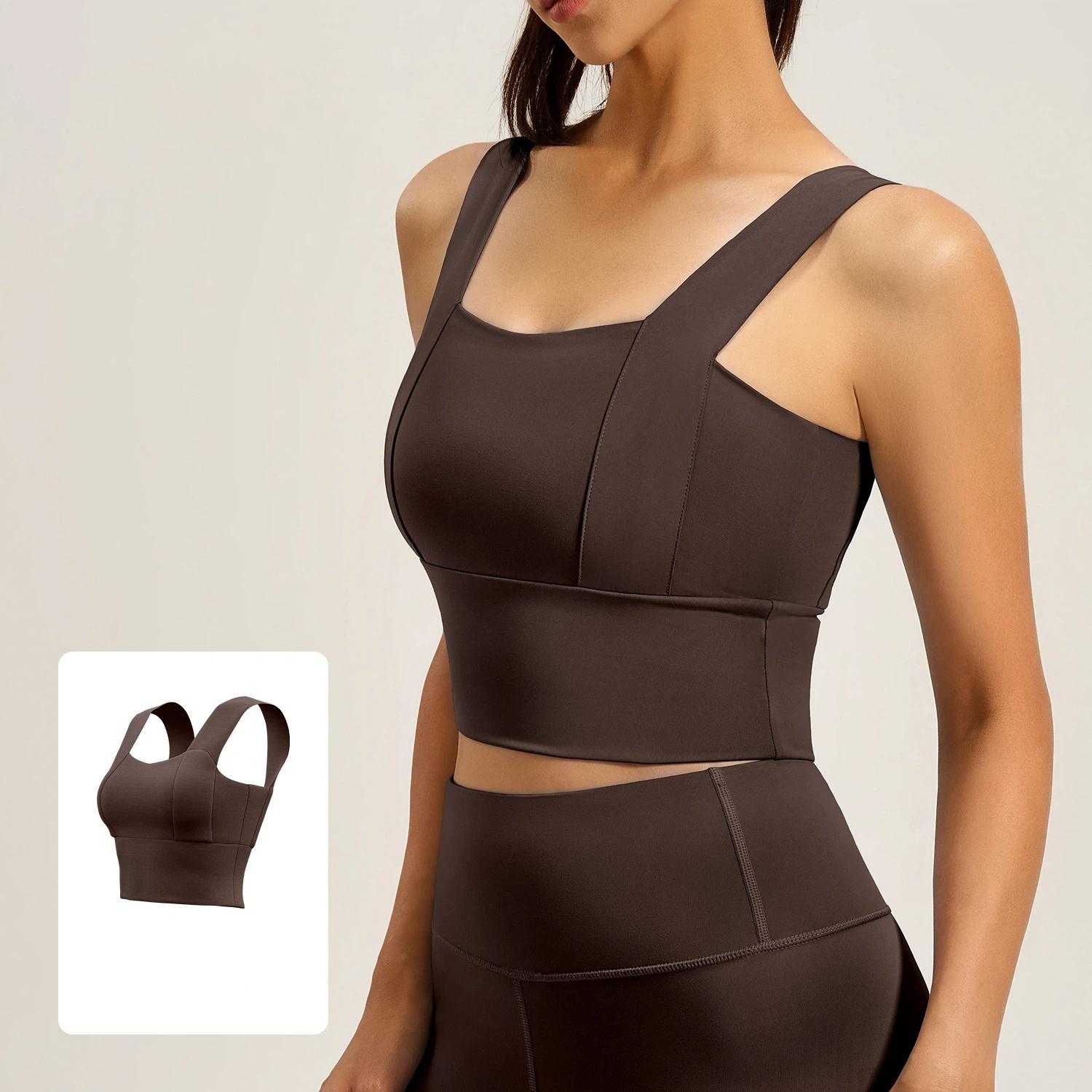 Дышащий спортивный бюстгальтер, противоударный кроп-топ, топ для фитнеса с защитой от пота, женский, бесшовный, для йоги, для спортзала, тренировок, для женщин S