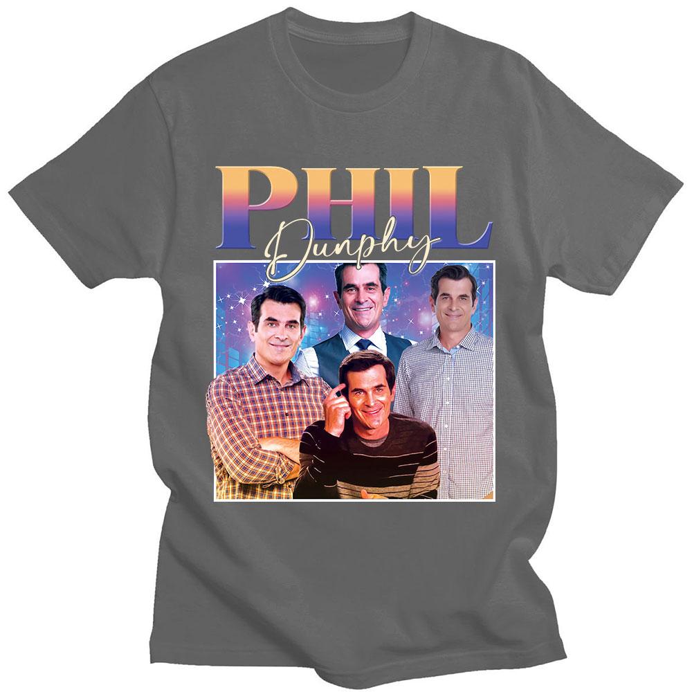 

American TV Show Phil Dunphy Tshirts Harajuku Graphics Print Short Sleeve Cotton Tee Shirt Oversize Streetwear Couples S