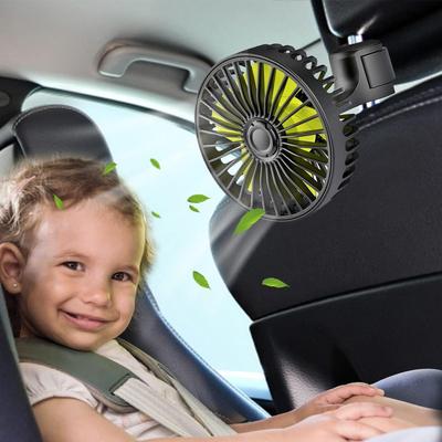 2023 Car Seat Back Cooling Fan USB Charge Head Fan 360 Degree Rotation Auto Headrest Ventilation Fan Neck Cooler Car Interior