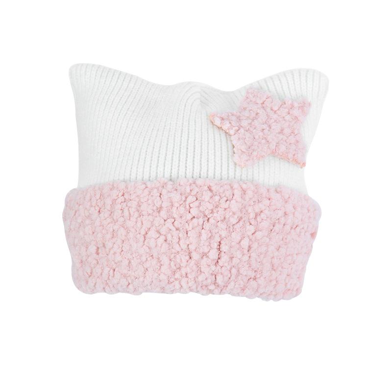 Ear Trendy Cat Knit Cap For Men And Women Offering Warmth And Comfort In Various Cute Color Combinations