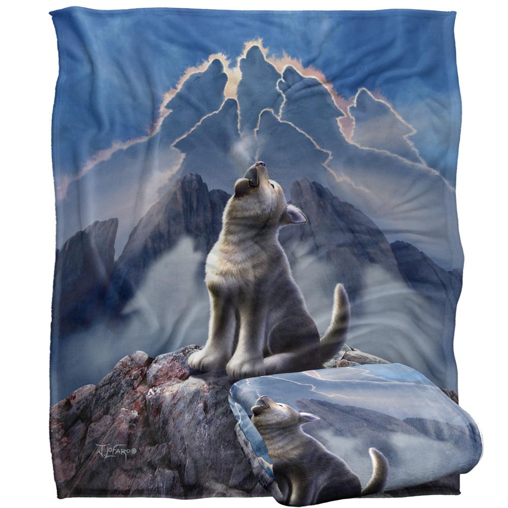 JQ Licensing Jlo Silky Howling Wolf Supersoft Blanket