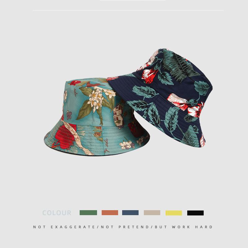 Trendy Floral Fisherman Hat With Wide Brim For Outdoor Sun Protection