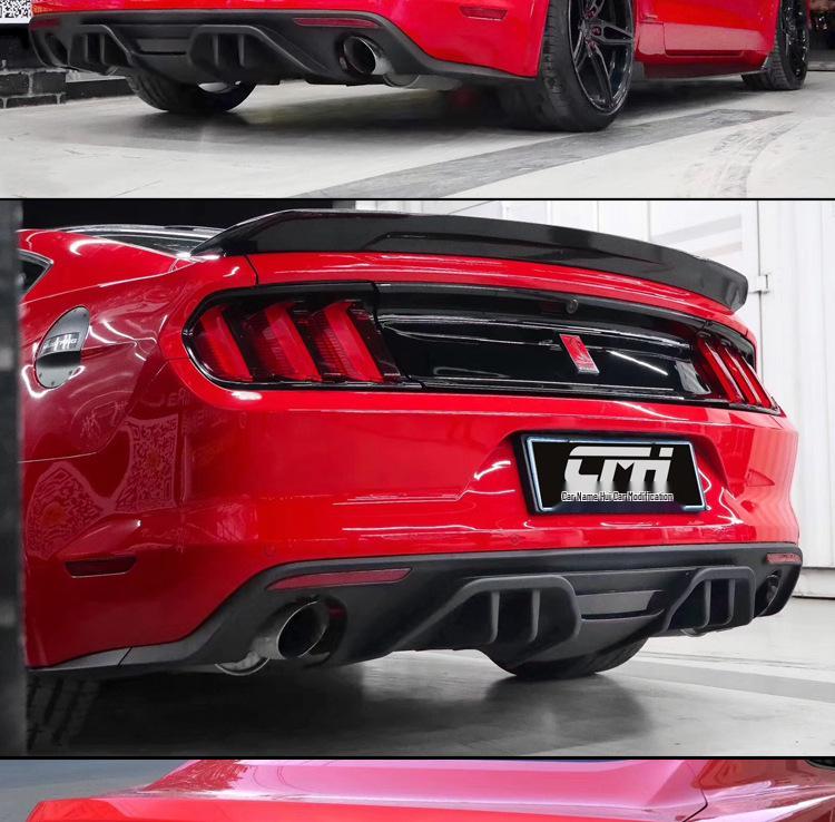 Rear Diffuser for 15-17 Mustang: Small Body Kit with Dual Outlet