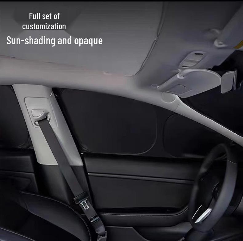 Tesla Model 3/Y Full Blackout Side Window Sunshade - Light Blocking & Privacy