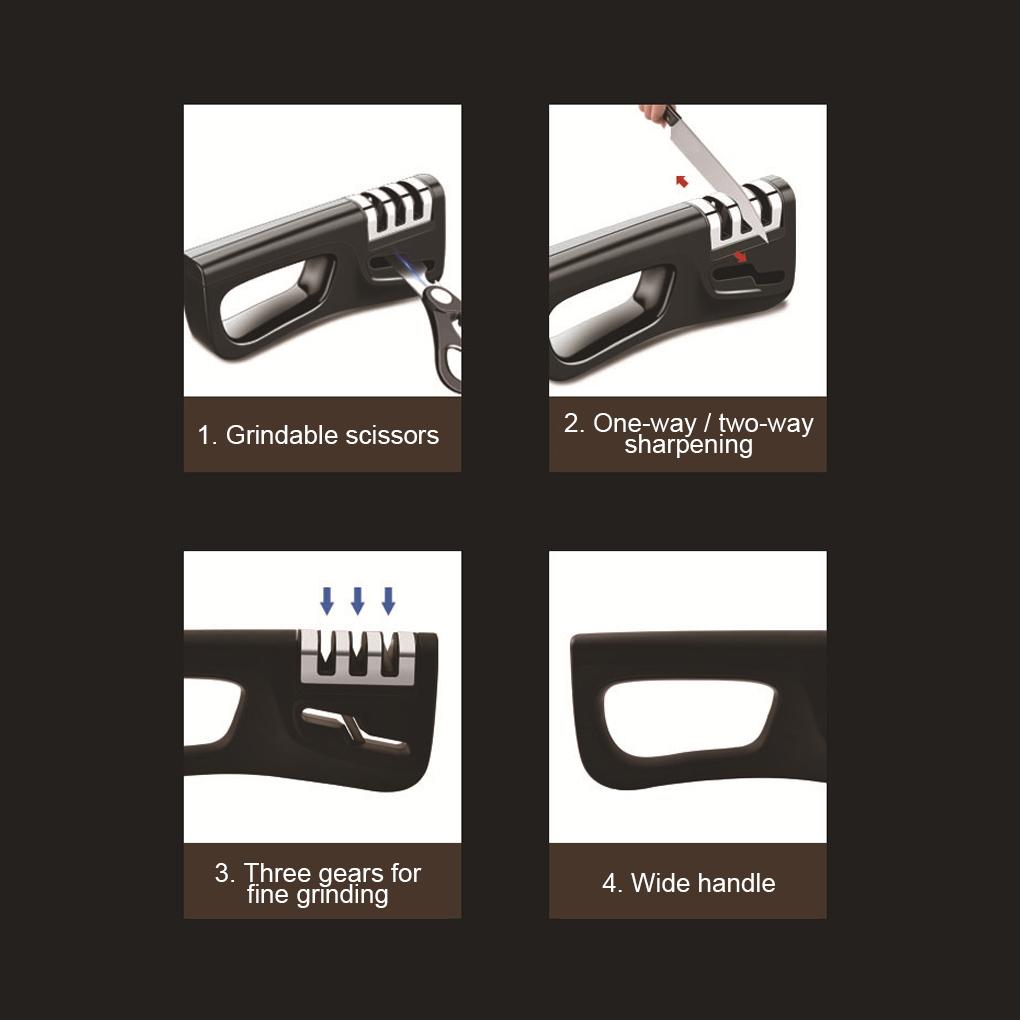 Professional Knife Sharpener diamond Quick Professional 3 Stages Sharpener