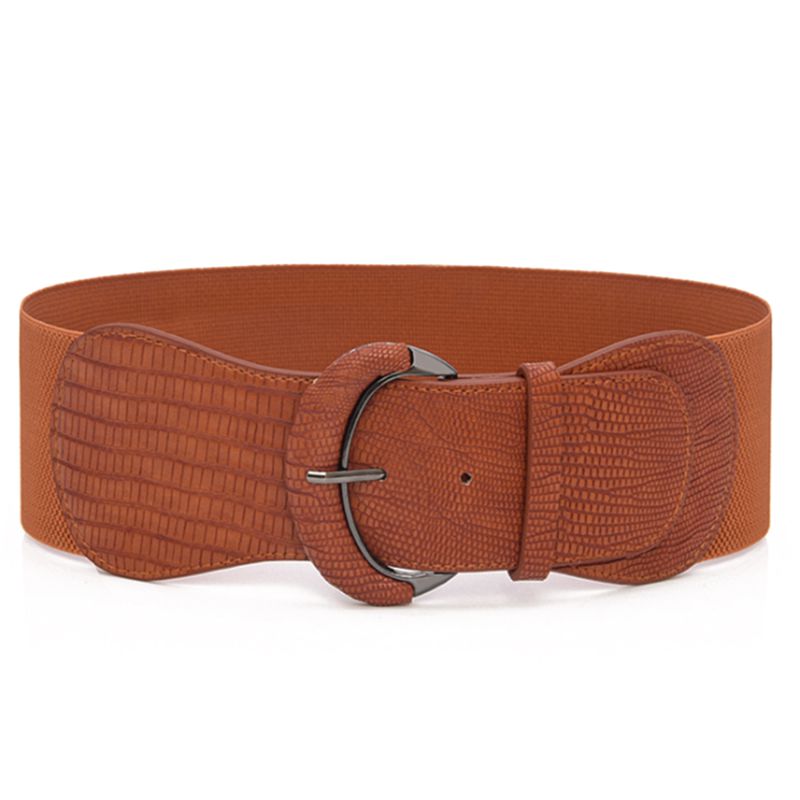 

Ремень Женский Широкий Эластичный Однотонный Винтажный Эластичный Аксессуары для Платья Одежда Camel