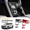 Real Soft Carbon Fiber For Kia Sportage NQ5   2024 2025 LHD RHD Car Gear Shift Panel Sticker Trim Interior Accessories