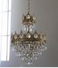 Vintage French Crown Crystal Chandelier - All-Copper Full Spectrum for Living Room, Bedroom, Entry, Bedside, or Wedding Décor.