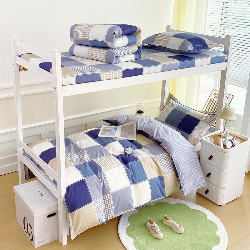 Dormitory Bed Three-piece Set Bed Sheet Quilt Cover Pillowcase Dormitory Single Bedding Complete Set