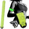 UMikke Rechargeable LED Running Light Armband Safety Band Slap Band Reflective Band Glows At Night Reflective Panel for Jogging and Walking Green