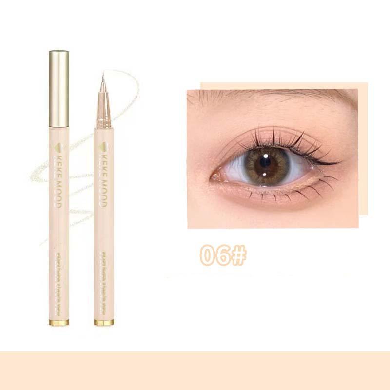 

Чрезвычайно тонкая подводка для глаз для начинающих, водостойкая несмазывающаяся жидкая подводка для глаз, стойкая перламутровая ручка тутового шелкопряда для начинающих.