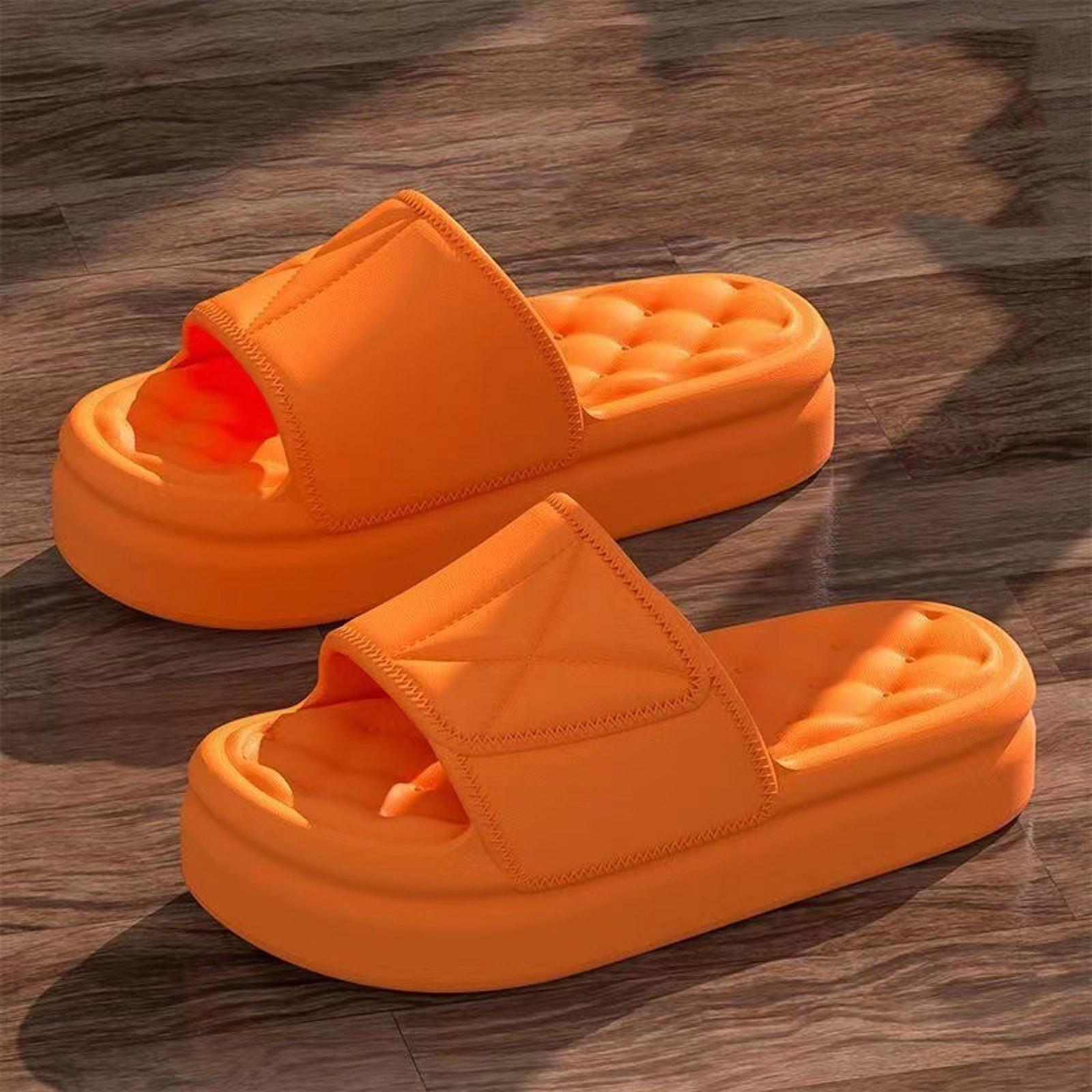 Home Top Slippers for Women Women s Fashionable And Simple Soft Soled Thick Soled Home Slippers for Women Washable Rubber 36