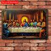 2d Flat 30*20cm, Classic Style Wooden Last Supper Wall Hanging Sign, Multipurpose Decorative Plaque for Home, Living Room, Kitchen, Garden, Bedroom.