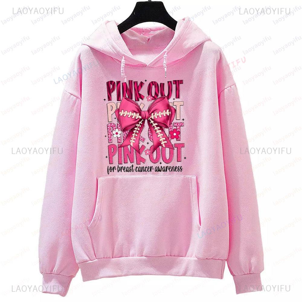 

Футболка свитшот розовая Футболки свитшоты Рака груди Розовая лента Топы для игрового дня Современная и трендовая женская уличная одежда 3XL