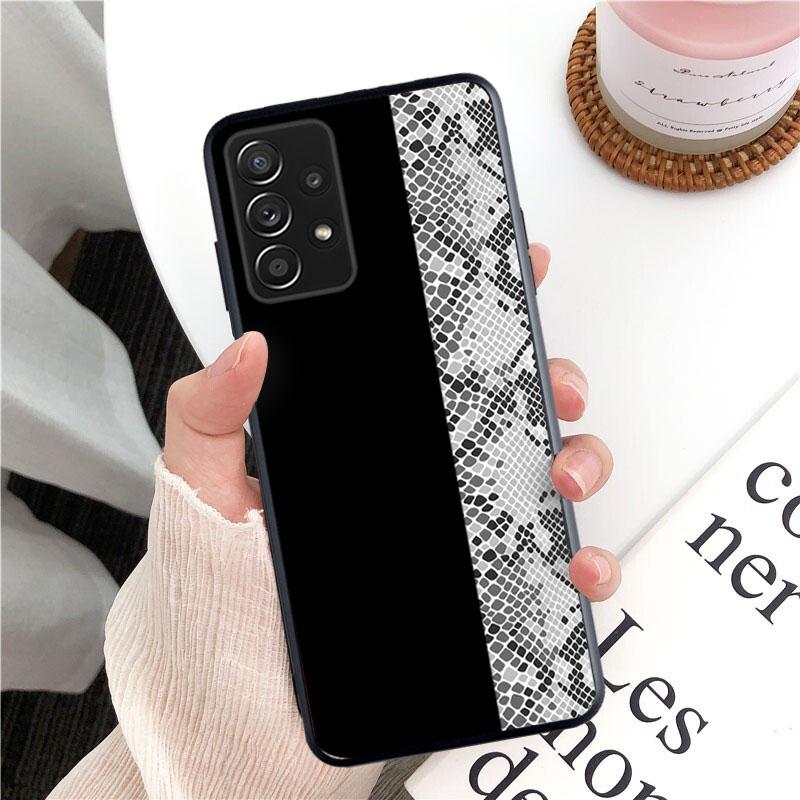 Etui na telefon ze skóry węża do Samsung Galaxy A13 A22 A12 A32 A71 A11 A21S A33 A52 A72 A51 A50 A70 A31 M31