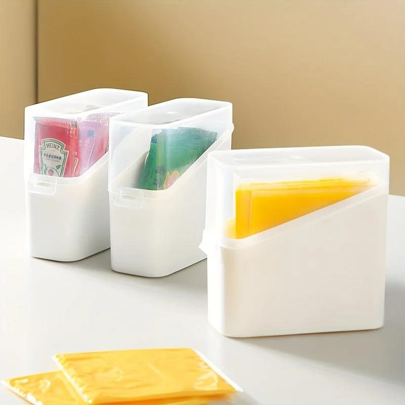 Japanese Cheese Slice Storage Box Compact Stylish Fridge Organizer for Freshness and Convenience Keep Your Cheese Neat and Tidy