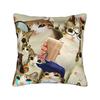 Pillow Case Meowl Cat Owl Cute Pet Stickers Print Pillow Cover For Sofa Couch Bed Living Room Vintage Pillowcases